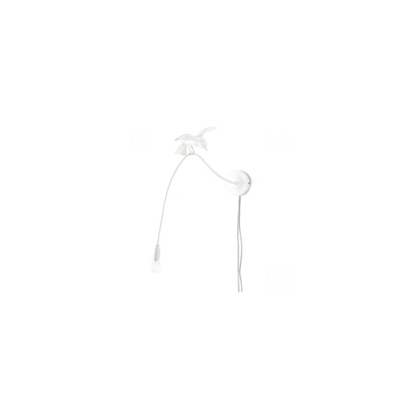 Justerbar Hvid Seletti Sparrow Væglampe - Naturlig Elegance