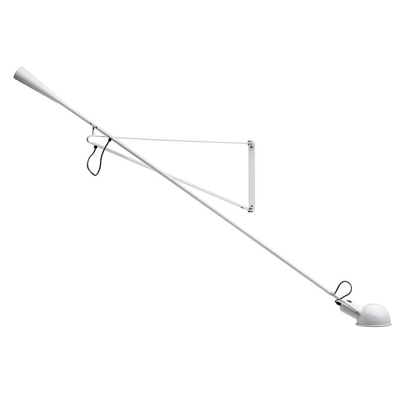 Flos 265 Væglampe i Hvid - Industrielt Design fra 1973