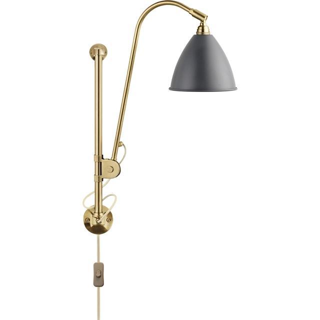 Elegant Gubi Bestlite BL5 Væglampe i Grå & Messing