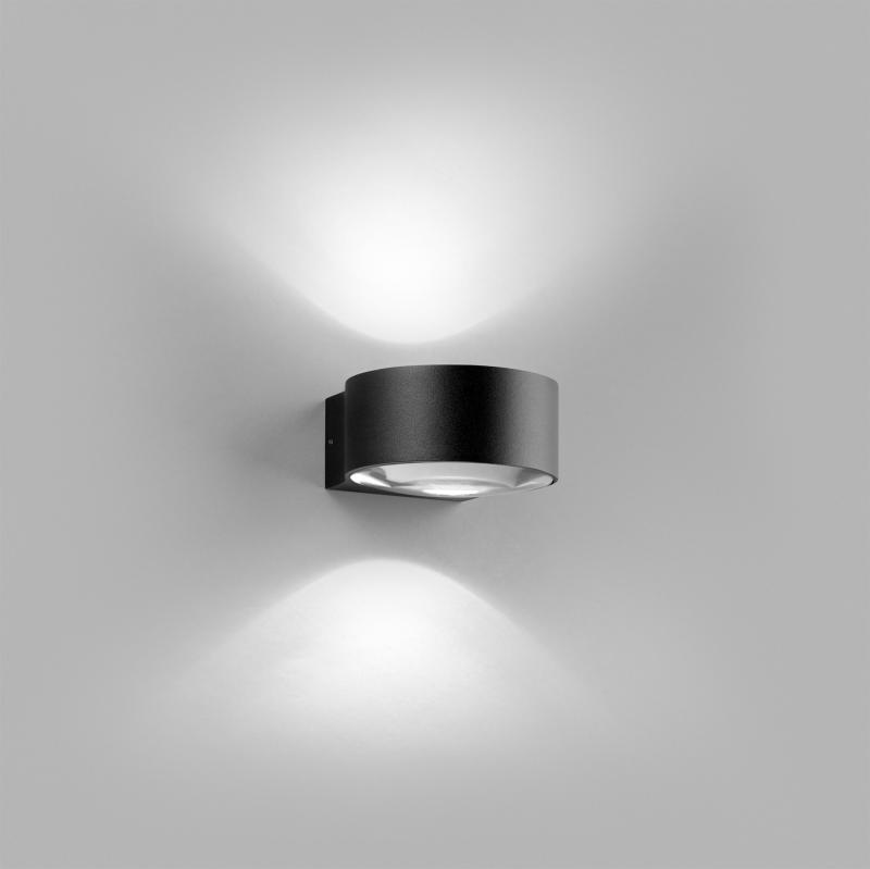 Sort Orbit W1 LED Væglampe - Minimalistisk Design