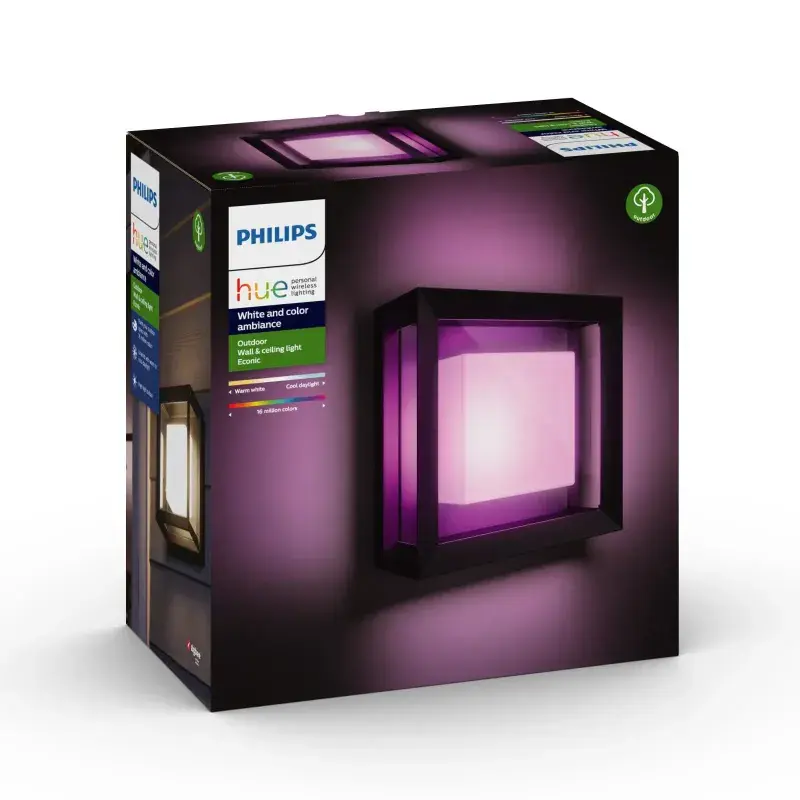 Philips Hue Udendørs Firkantet Væglampe - Moderne Belysning