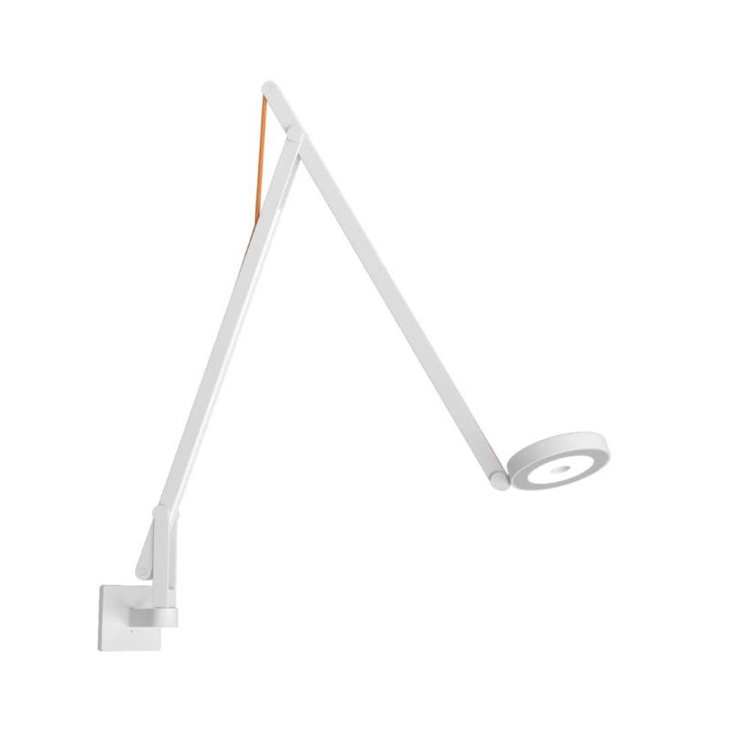 Moderne Hvid String W1 Væglampe med Mat Orange Detaljer
