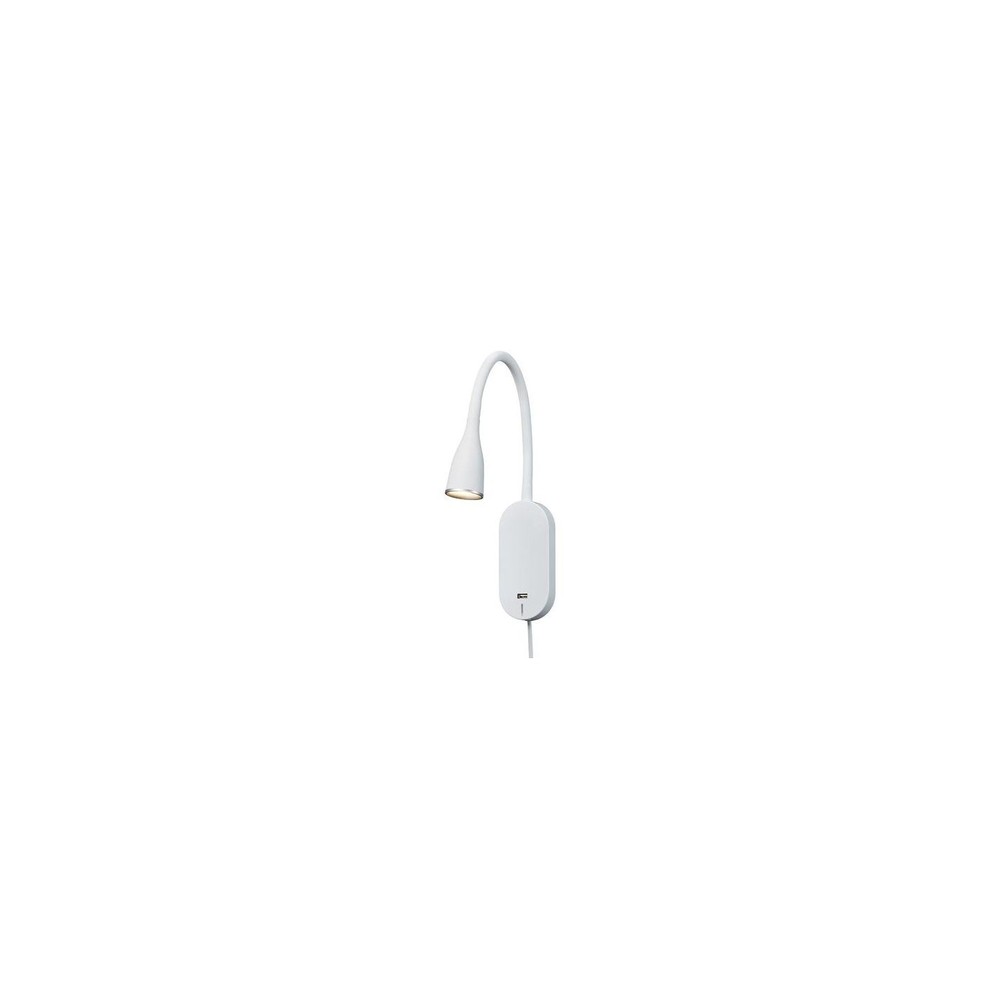 Hvid Eye Led Væglampe Med Usb Touch Dæmp Nielsen Light - Nielsen Light Væglampe  - 5703701380413