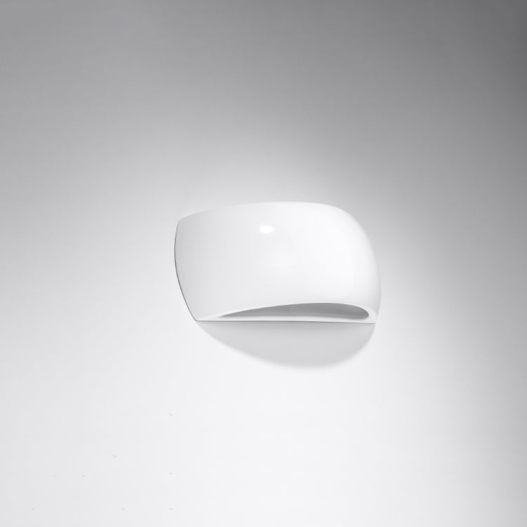Hvid Lakeret Væglampe Pontius Højglans - Sollux Lighting Væglampe  - 5902622424736