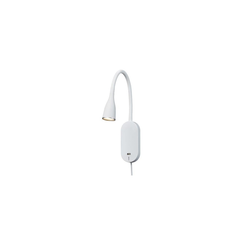 Hvid Eye Led Væglampe 3000k Med Touch Dim Usb - Væglampe  - 5703701380413