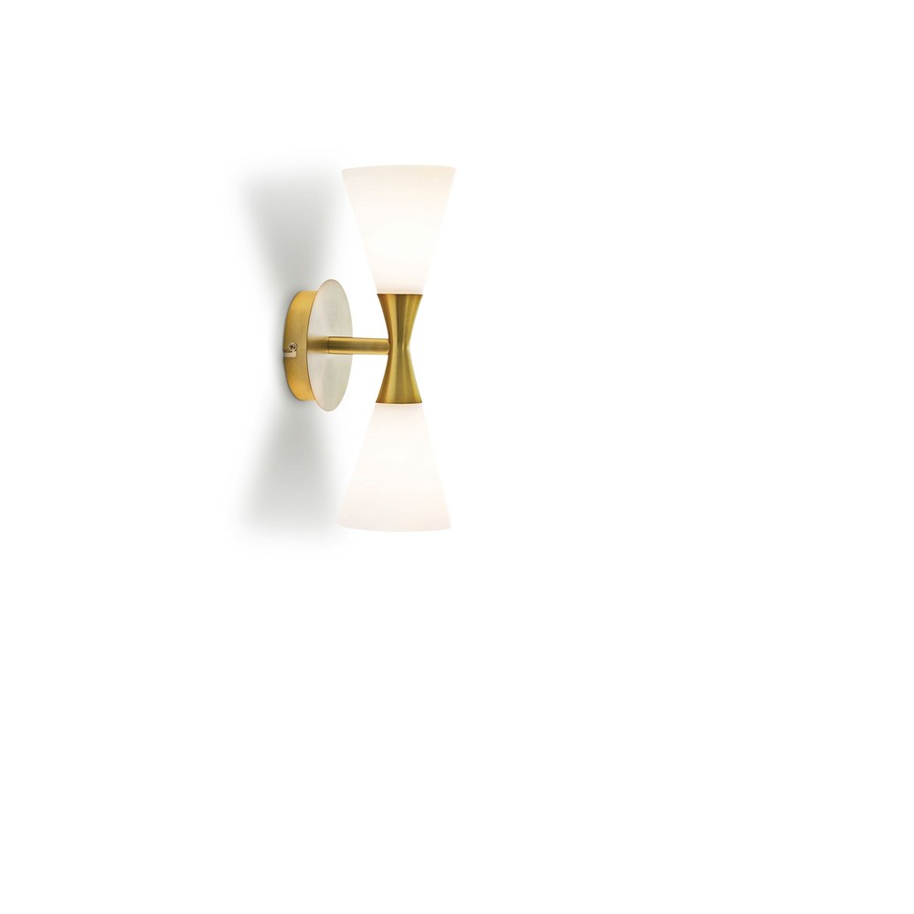 Herstal Harlekin Duo Væglampe 2xe14 Messing - Væglampe  - 5705614127437