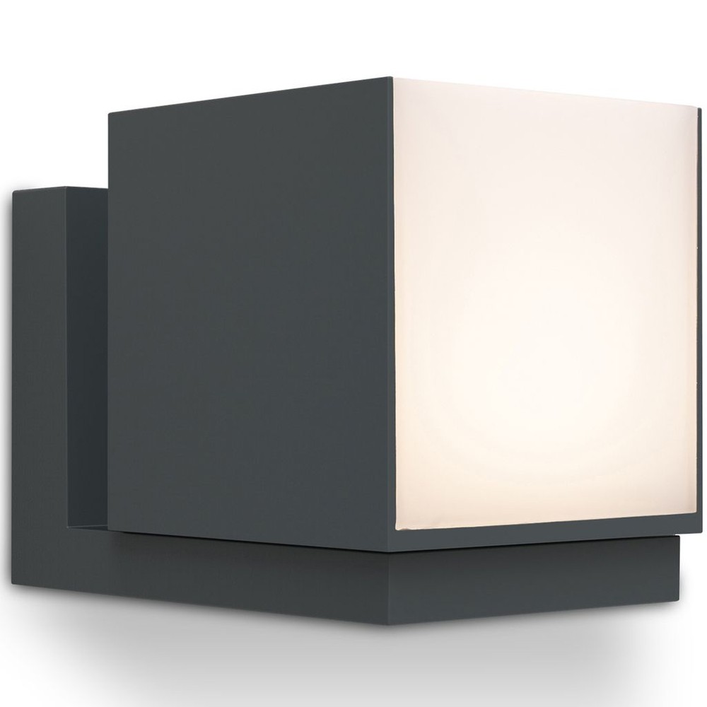 Outlet: Lutec Cuba Udendørs Led Væglampe 12w Ip54 Antracitgrå - Væglampe  - 6939412010076