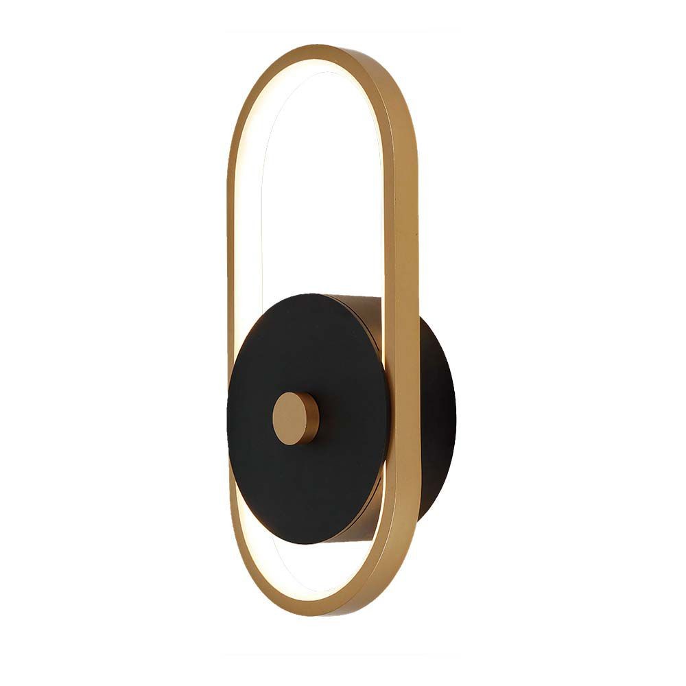 15w Udendørs Væglampe 33x15x4 4mm 3000k Sortantik Messing Ip54 Kulør : Varm - V-tac Væglampe  - 3800170209046