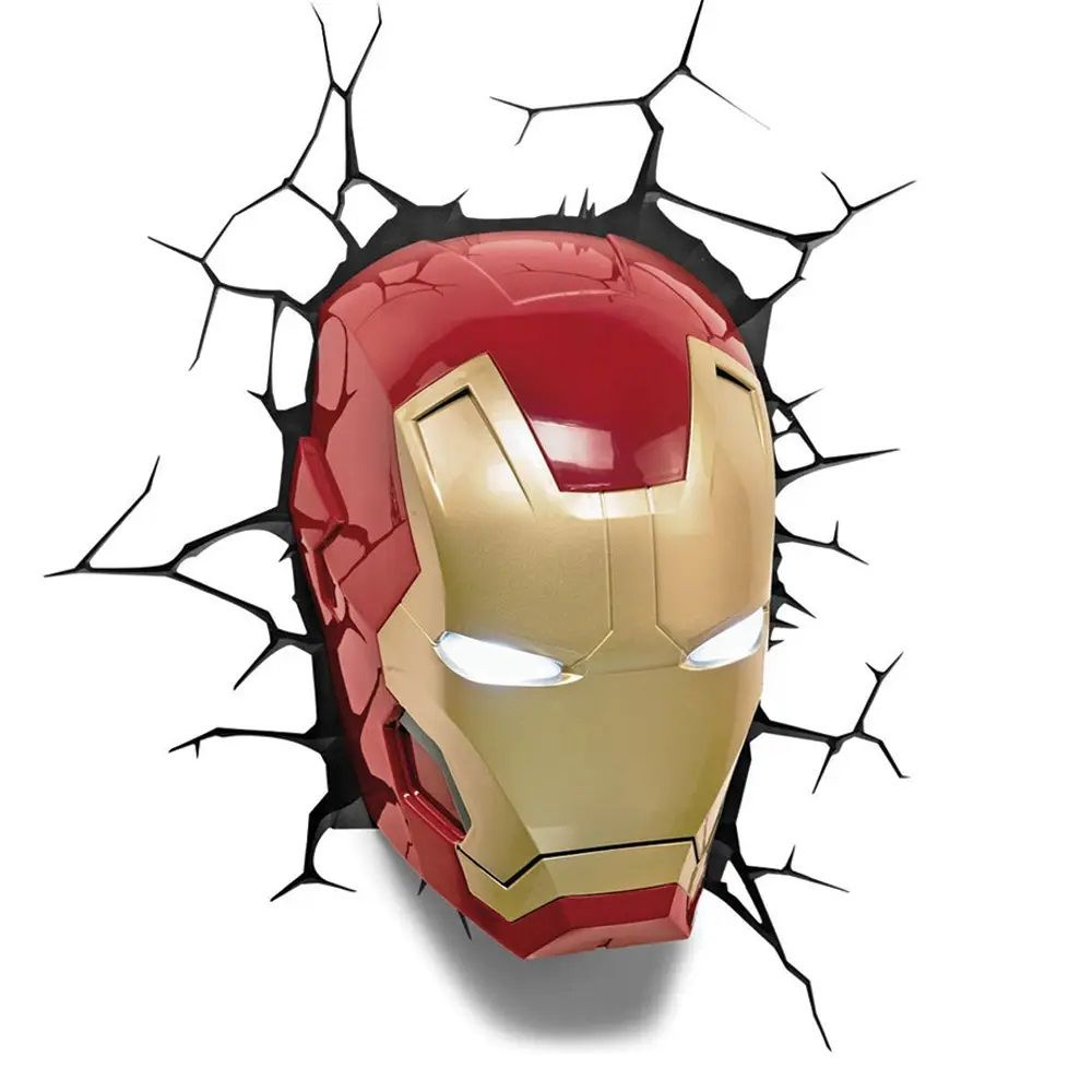Væglampe Iron Man Maske - Marvel Væglampe  - 816733840604