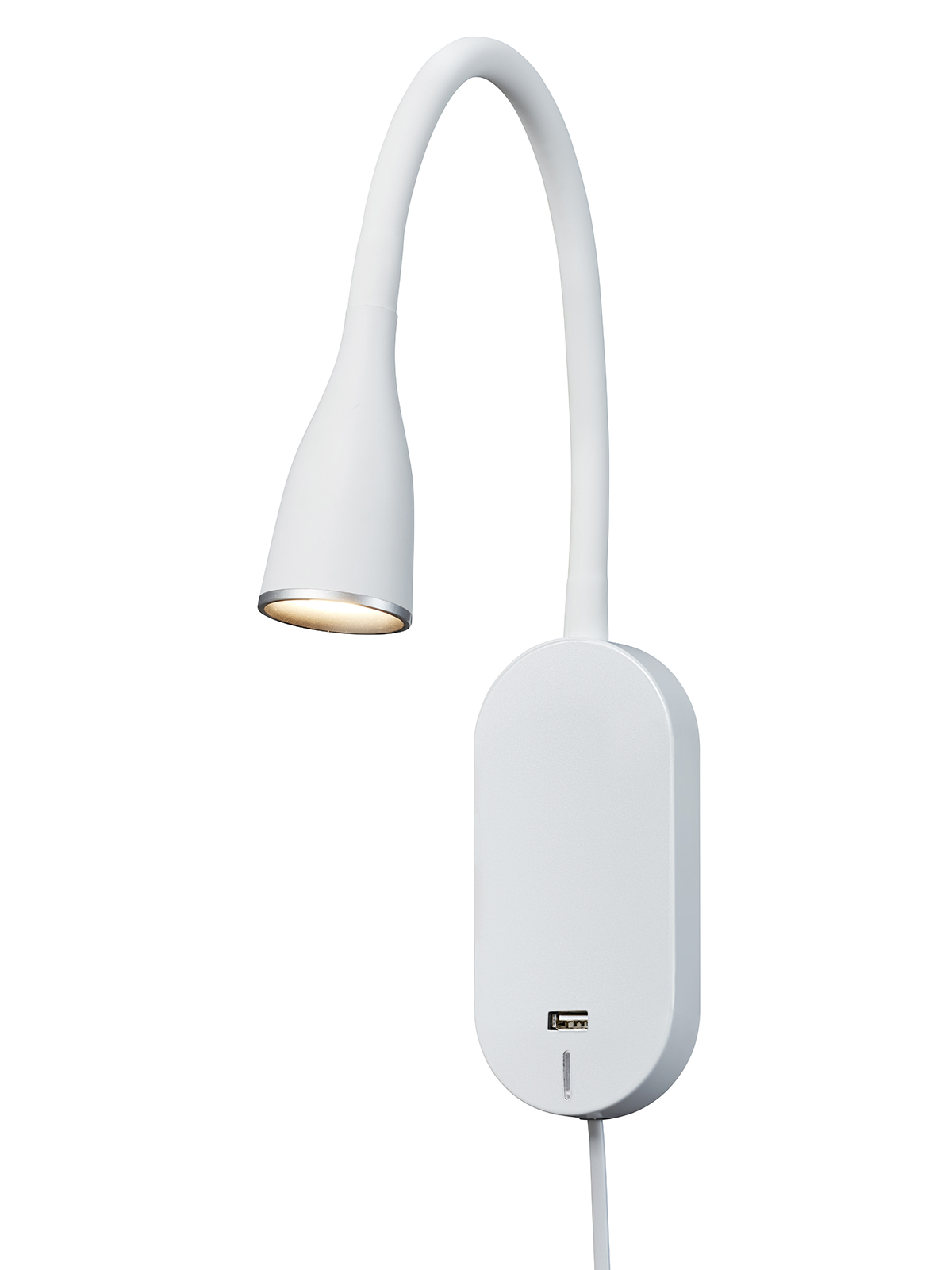 Hvid Nielsen Light Eye Væglampe Med Usb Stik & Lysdæmper - Nielsen Light Væglampe  - 5703701380413
