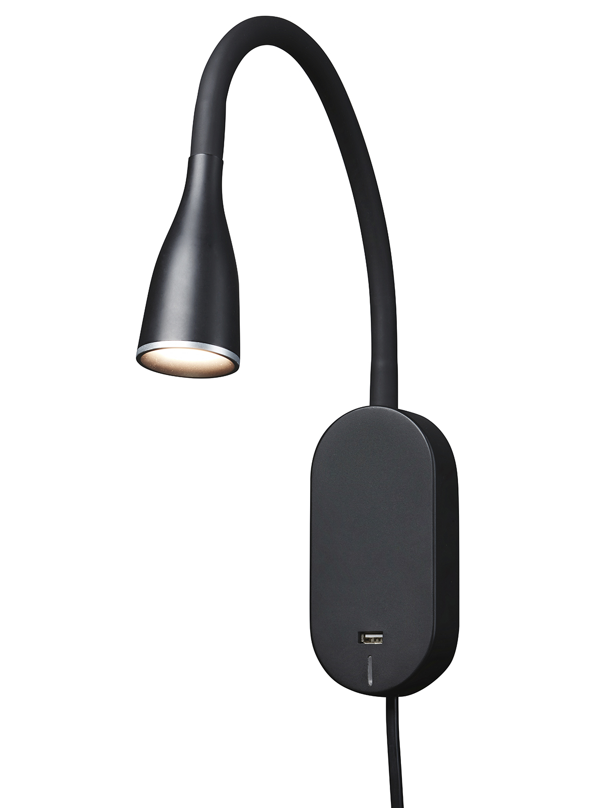 Sort Nielsen Light Eye Væglampe Med Usb Stik & Lysdæmper - Nielsen Light Væglampe  - 5703701380420