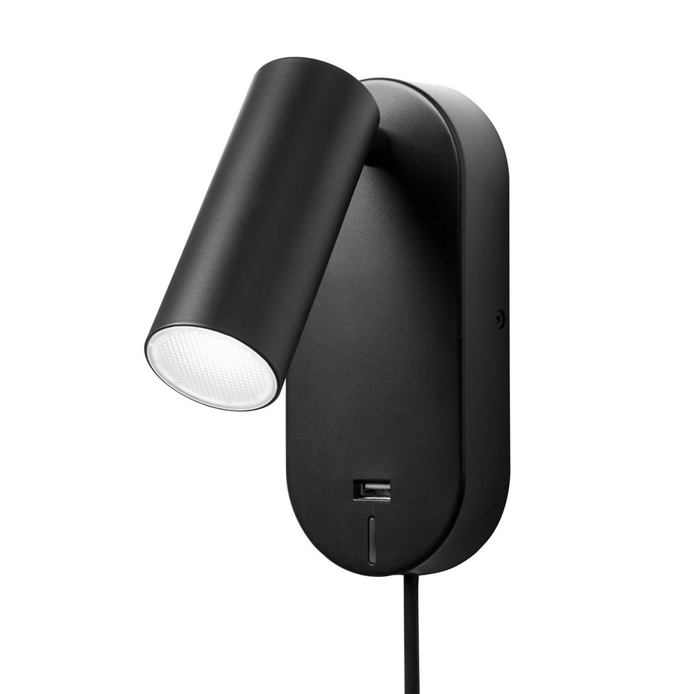 Sort Ego Led Væglampe Med Usb Touch Dæmp Nielsen Light - Nielsen Light Væglampe  - 5703701380826