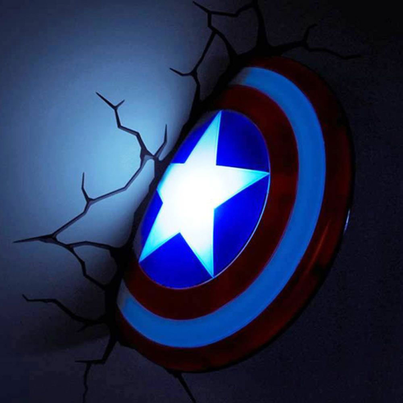 Marvel Captain America Væglampe Skjold - Marvel Væglampe  - 816733002187