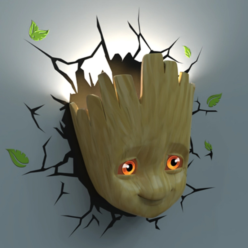 Groot Væglampe Hoved - Marvel Væglampe  - 816733840901