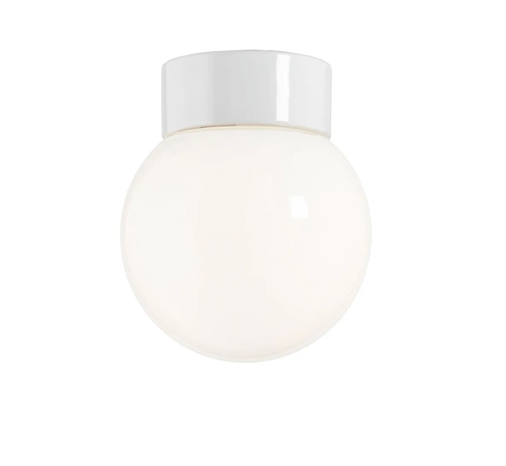 Hvid Classic Globe 150 Loftlampe Væglampe Ip20 Blank Opal - Ifö Electric Væglampe  - 7312906012548