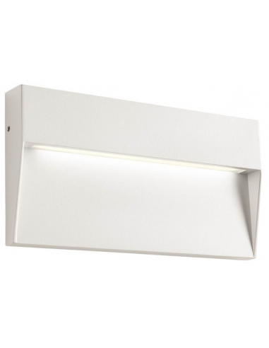 Hvid Lander Væglampe Aluminium Polycarbonat H10 Smd Led Mat Sand - Redo Væglampe
