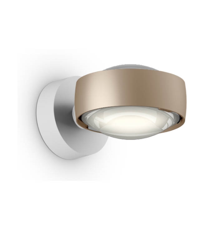 Hvid Occhio Sento Verticale Mat Guld Mat - Occhio Væglampe