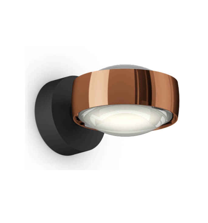 Sort Occhio Sento Verticale Rosegold Mat - Occhio Væglampe