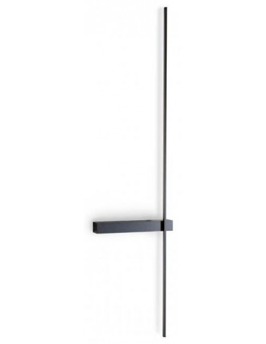 Sort Tangent Væglampe Aluminium H125 14w Smd Led Mat - Redo Væglampe