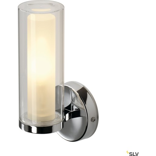 105 Væglampe Krom Dobbelt Glas 1xe14 - Slv Væglampe  - 4024163216388