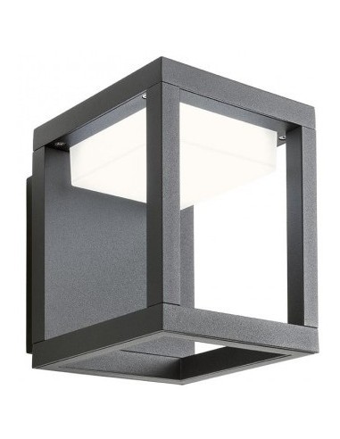 Sort Xiera Væglampe Aluminium Polycarbonat H15 10w Smd Led Mat - Redo Væglampe