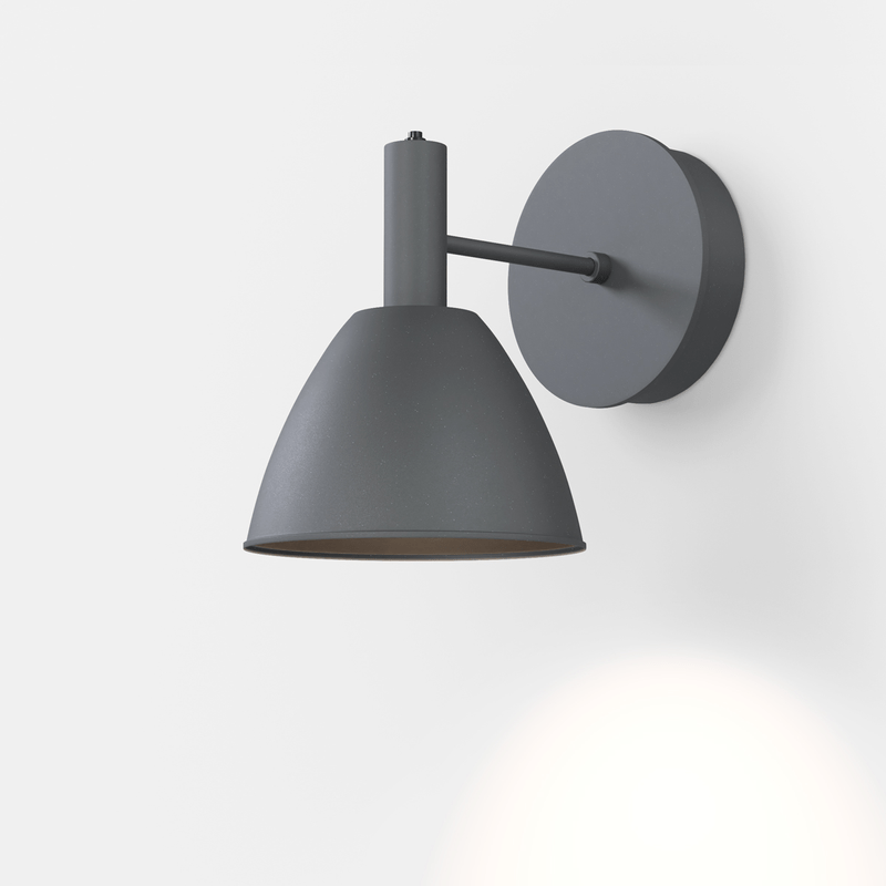 Mini Bauhaus Væglampe i Grafit - Elegant Design og Justerbar Lys