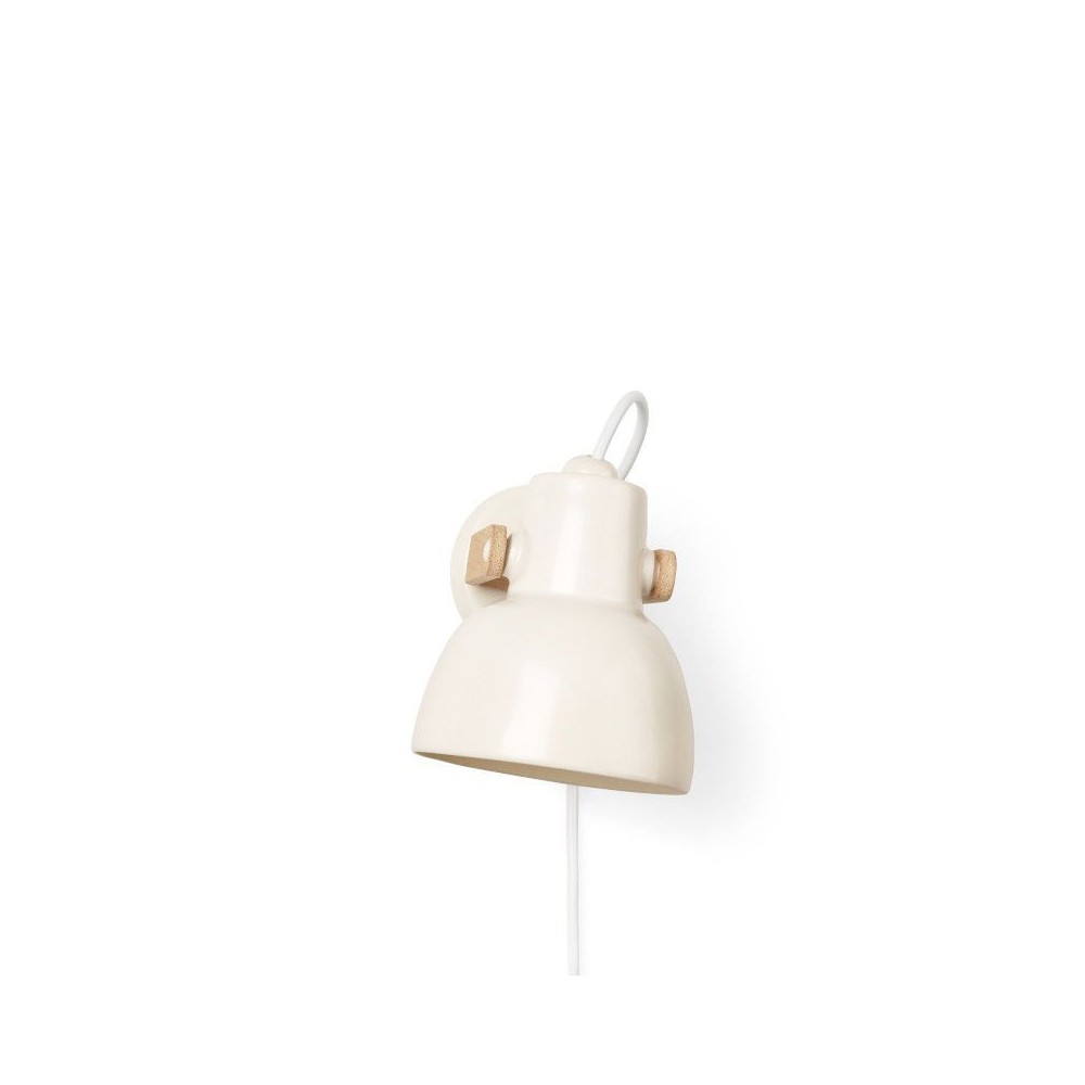 Outlet: Mazo 16plus Væglampe Ø12 Til E14 Opal Porcelæn - Væglampe  - 5714676000114
