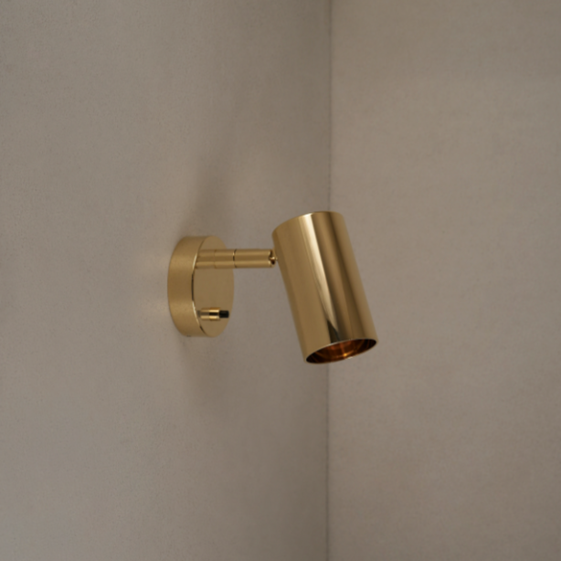 100 Wall Switch Væglampe Faustlight Poleres Messing - Faustlight Væglampe