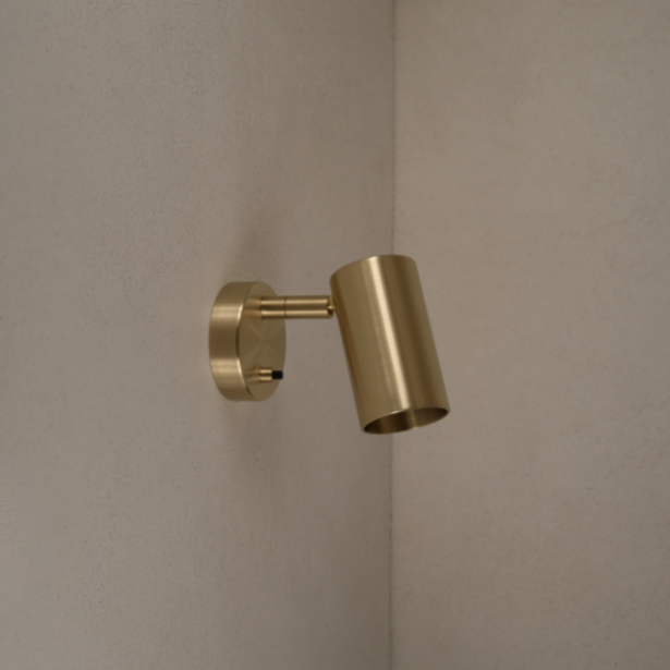100 Wall Switch Væglampe Faustlight Messing - Faustlight Væglampe