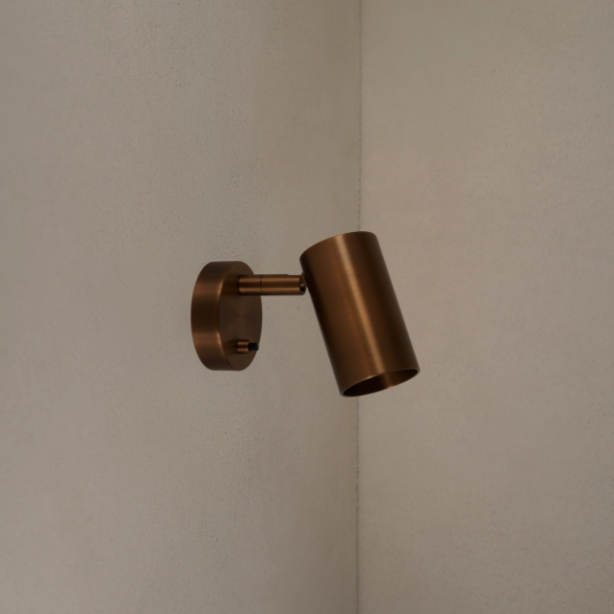 100 Wall Switch Væglampe Faustlight Burnished Brass - Faustlight Væglampe