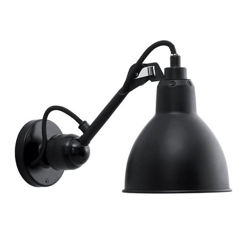 Hvid Lampe Gras 304 Væglampe Uden Afbryder T Glas Mat Sort - Lampe Gras Væglampe