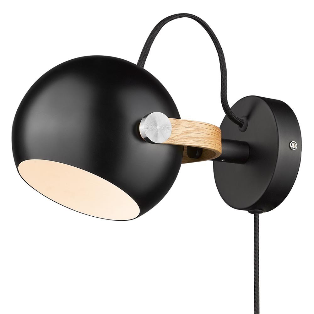 Sort Halo Design Væglampe Ø12 - Halo Design Væglampe  - 5705639734108