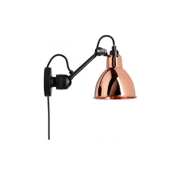 Sort Lampe Gras N304 Væglampe med Rå Kobber og Ledning