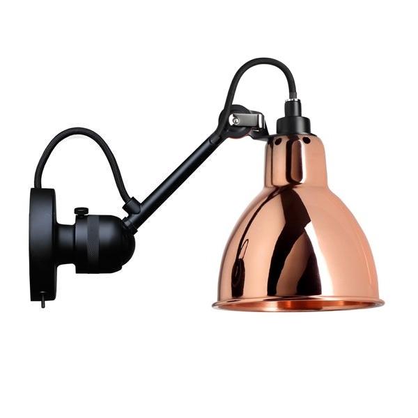 Sort Lampe Gras N304 Væglampe Mat & Kobber Med Tænd Sluk - Lampe Gras Væglampe  - 3700677620668