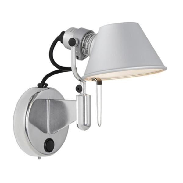 Dæmpbar Tolomeo Micro Væglampe i Aluminium med Afbryder