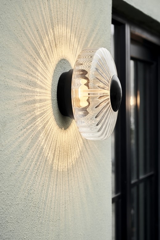 New Wave Optic Outdoor Væglampe Clear - Design By Us Væglampe  - 5713874230415
