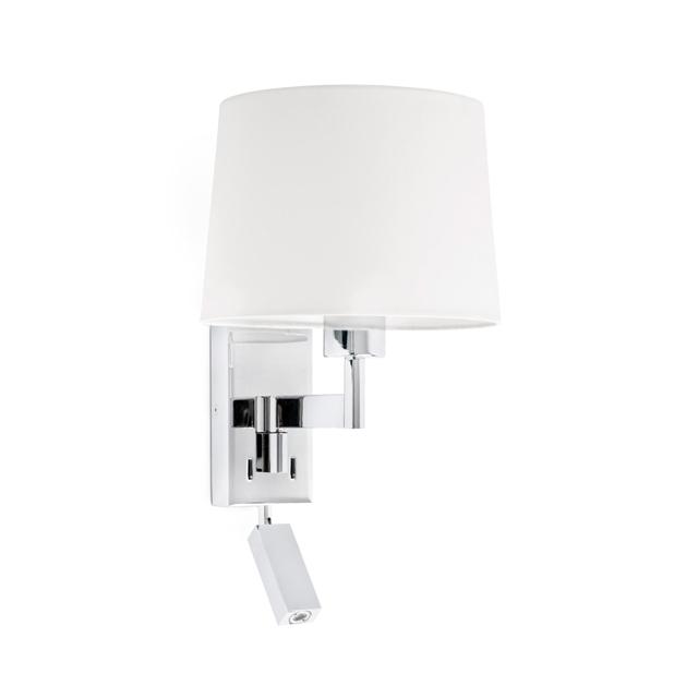 Hvid Faro Artis Væglampe Krom - Faro Væglampe  - 8421776236264