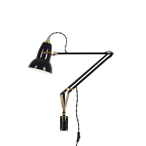 Sort Anglepoise Original 1227 Messing Lampe Med Vægbeslag Jet Black - Anglepoise Væglampe  - 5019644325207