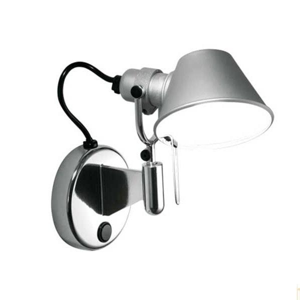 Aluminium Artemide Tolomeo Micro Faretto Væglampe Med Afbryder - Artemide Væglampe  - 8052993019714