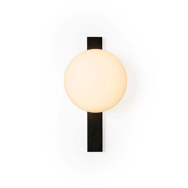 Elegant Sort Estiluz Circ Væglampe med Plade – Minimalisme