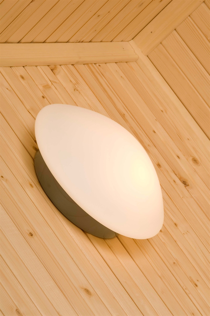 Contrast Solhem Sauna Loftlampe Væglampe Grå - Ifö Electric Væglampe  - 7312908047128