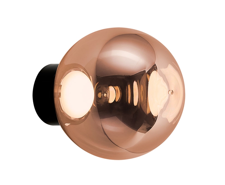 Globe Surface Væglampe Ø25 i Kobber – Elegant Design