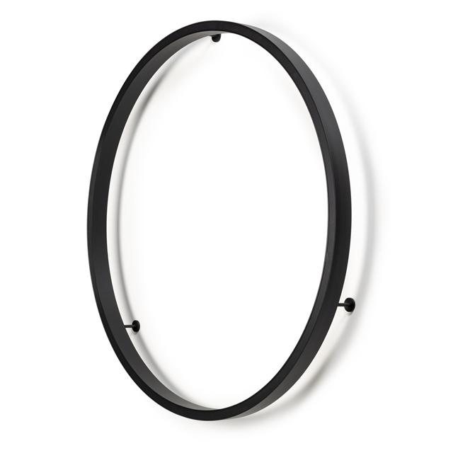 Elegant Sort Zirkol Circle Væglampe Ø150 fra Ilti Luce