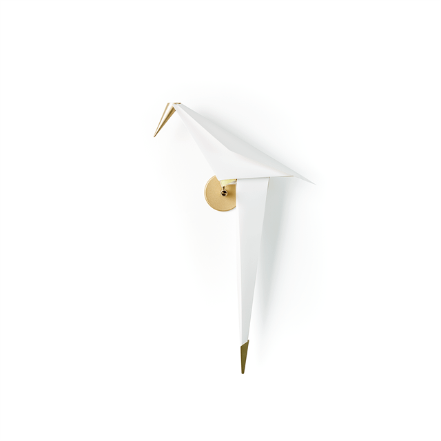 Hvid Moooi Perch Light Væglampe Indbygget Messing Stor - Moooi Væglampe  - 8718282298207