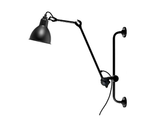 Sort Lampe Gras 210 Væglampe Krom - Lampe Gras Væglampe